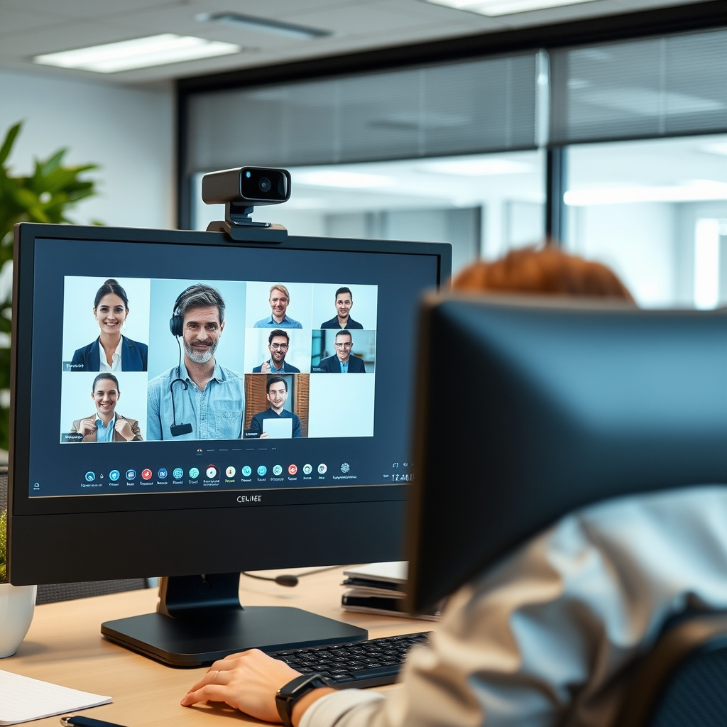 Videokonferenz mit Webcam